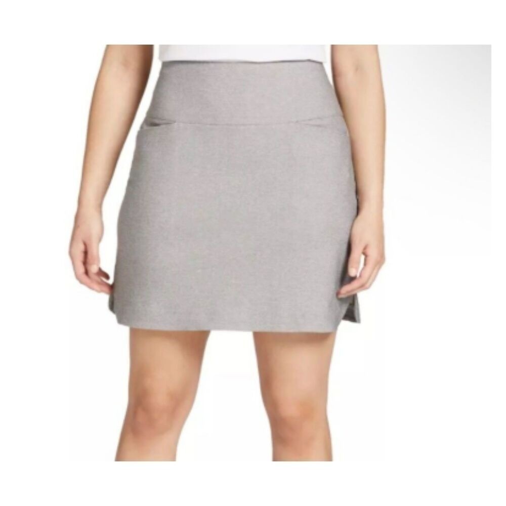 Walter Hagen 17'' Sculpt Pull On Lined Golf Skort Women Sz Med Heather Grey NWT